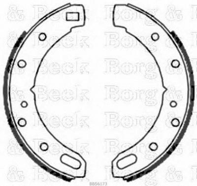 BORG & BECK bbs6173 -  Комплект тормозных колодок, стояночная тормозная система